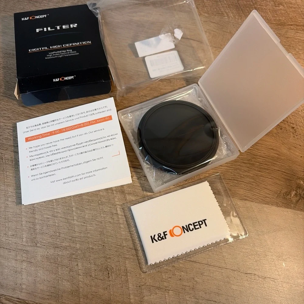 K&F Concept 77mm ND Black Digital High Definition Filter- New